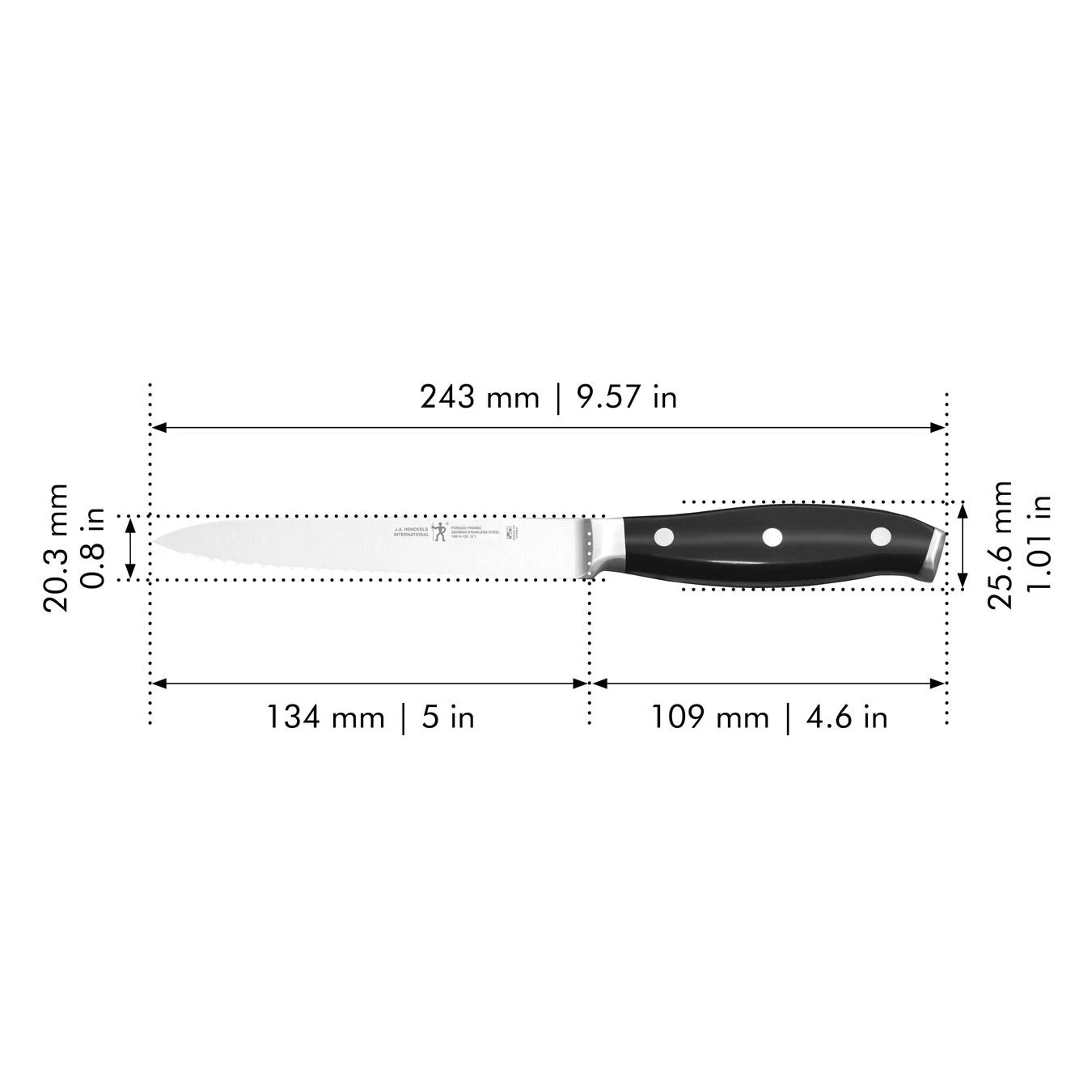 Promo ???? Henckels Forged Premio 5-inch Utility knife, Serrated edge ???? 2 Promo ???? Henckels Forged Premio 5-inch Utility knife, Serrated edge ???? - Image 2