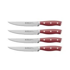 Coupon ⌛ Henckels Forged Accent 4-pc, Steak Knife Set - Red ????