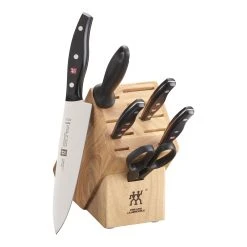 Hot Sale ???? ZWILLING TWIN Signature 7-pc, Knife block set, natural ????