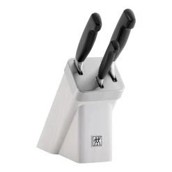 Hot Sale ???? ZWILLING Four Star 4-pc, Knife block set with KiS technology, white ????