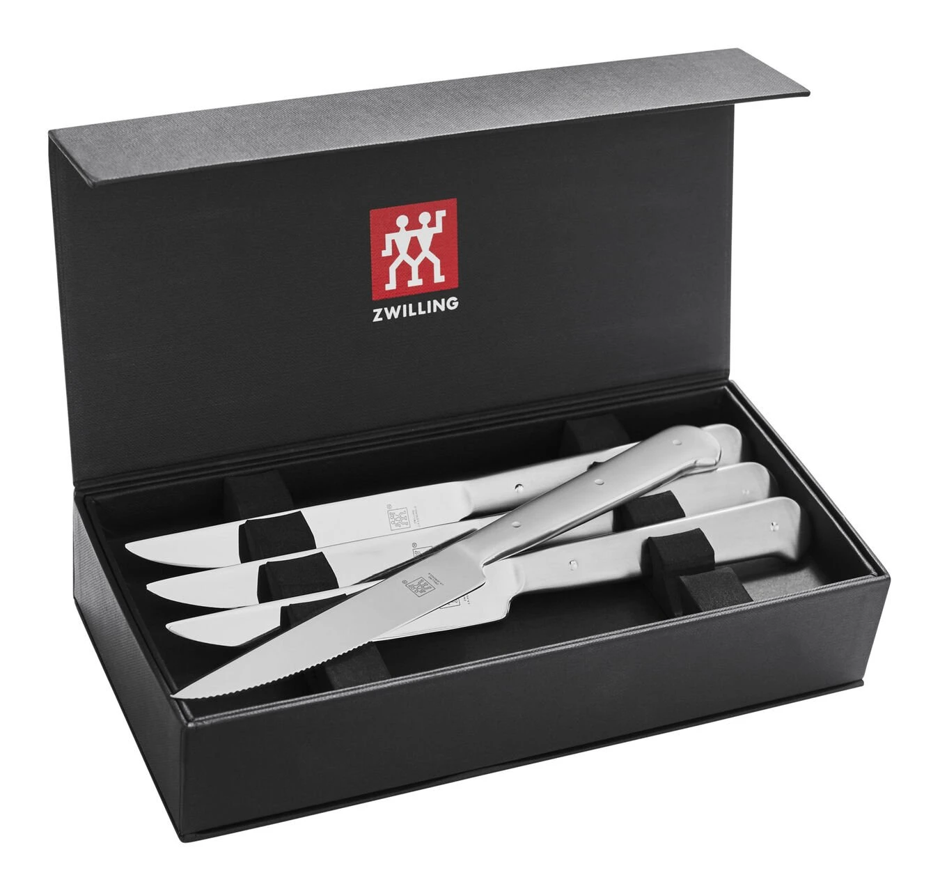 Brand new ???? ZWILLING Steak Sets 8-pc, stainless steel Porterhouse Steak Knife Set in Black Presentation Box ???? 1 Brand new ???? ZWILLING Steak Sets 8-pc, stainless steel Porterhouse Steak Knife Set in Black Presentation Box ????