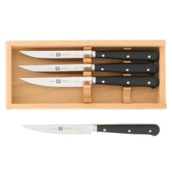Brand new ???? ZWILLING Steak Sets 4-pc, Porterhouse steak knife set in beechwood box ???? -ZWILLING SALES 39150 004 0 3