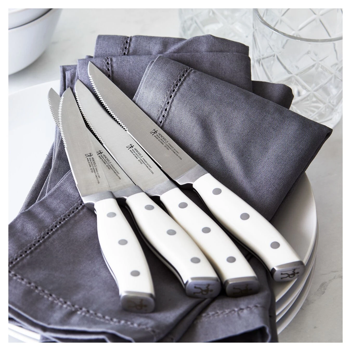 Coupon ???? Henckels Forged Accent 4-pc, Steak Knife Set - White ⌛ 2 Coupon ???? Henckels Forged Accent 4-pc, Steak Knife Set - White ⌛ - Image 2