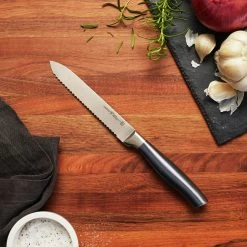 New ???? Henckels Graphite 5-inch Utility knife, Serrated edge ???? -ZWILLING SALES 750047852